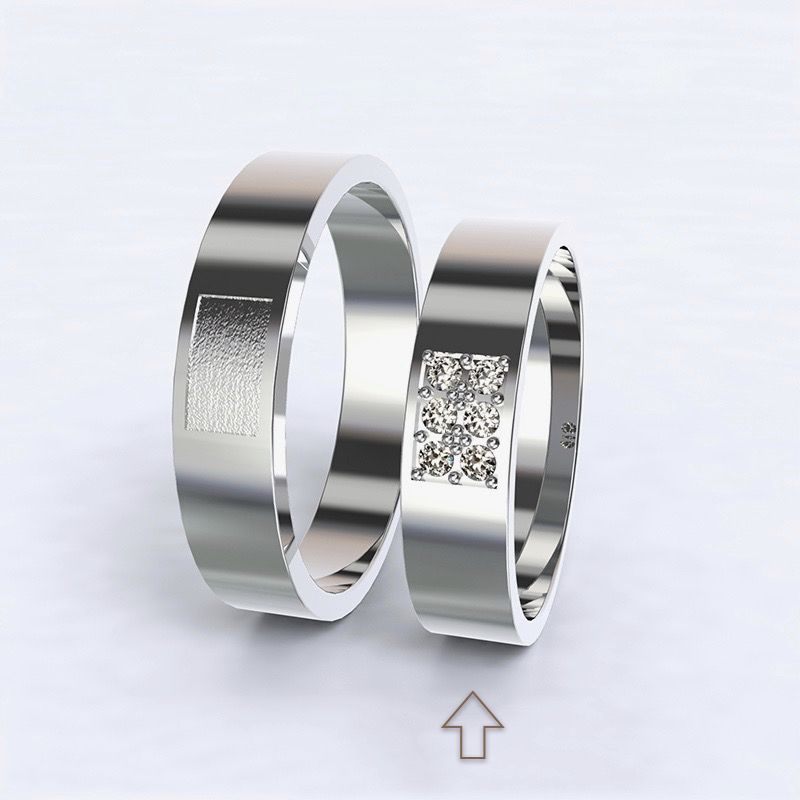 Women’s Wedding Band Purity white gold 14kt with diamonds - 61