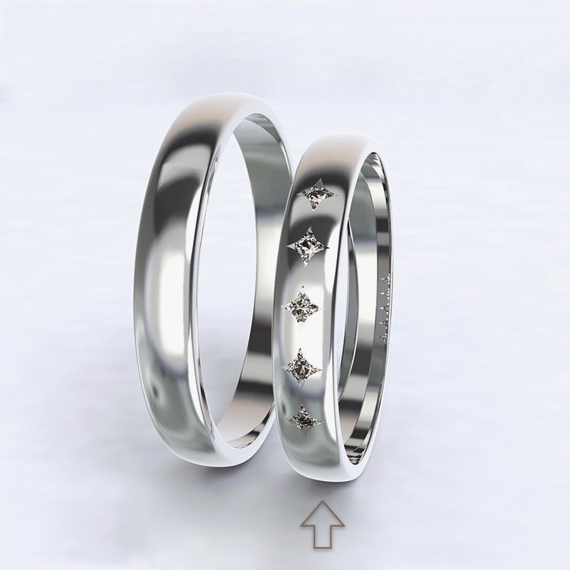Women’s Wedding Band Special Moment white gold 14kt with diamonds