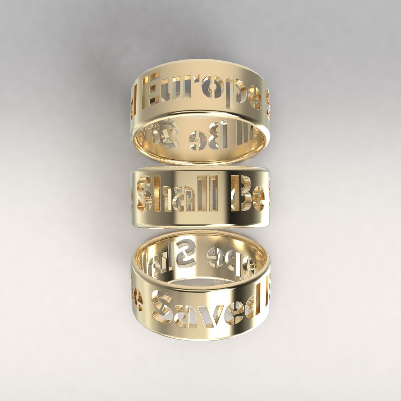 Europe Shall Be Saved AU585/1000 yellow gold (14kt)