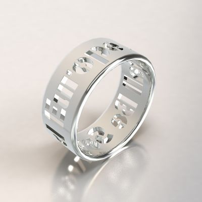 Europe Shall Be Saved AU585/1000 white gold (14kt)