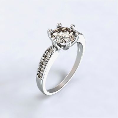 Ring Dorkas white gold 14kt with diamonds