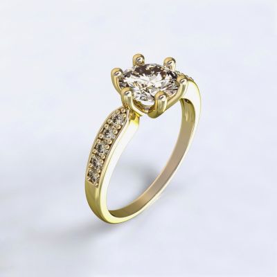 Ring Dorkas yellow gold 14kt with diamonds | 45, 46, 47, 48, 49, 50, 51, 52, 53, 54, 55, 56, 57, 58, 59, 60, 61, 62, 63, 64, 65, 66, 67, 68, 69, 70, 71, 72, 73