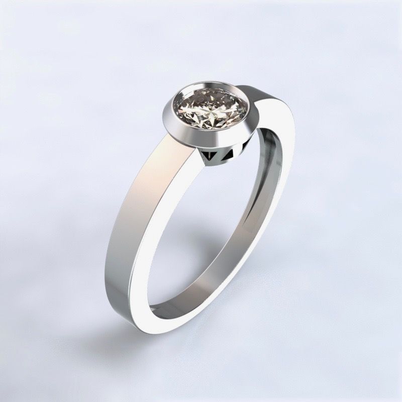 Ring Larisa white gold 14kt with diamond