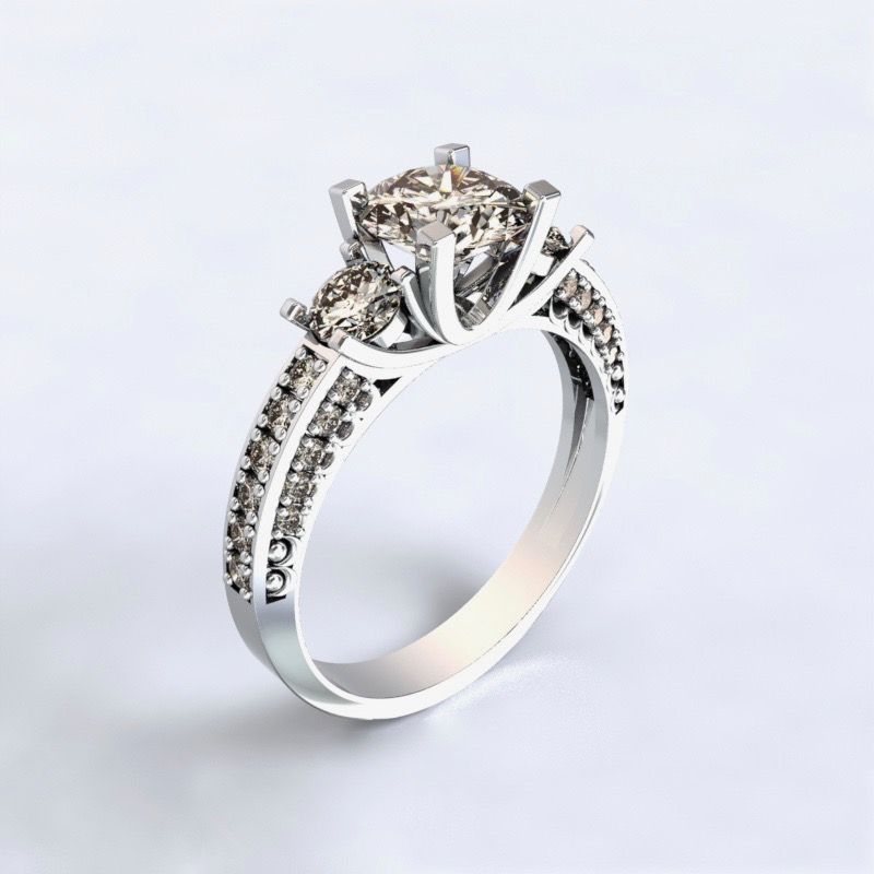 Ring Nikea - white gold 14kt with diamonds