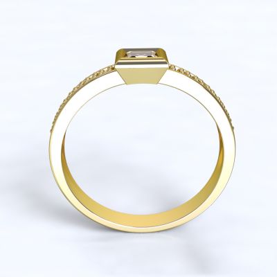 Engagement ring Perama - yellow gold 14kt with diamonds - 72