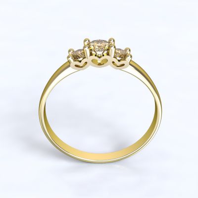 Ring Salamina yellow gold 14kt with diamonds