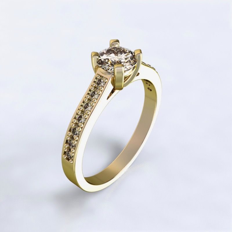 Ring Veria - yellow gold 14kt with diamonds