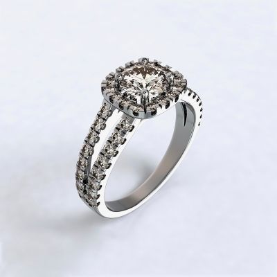 Ring Zara - white gold 14kt with diamonds
