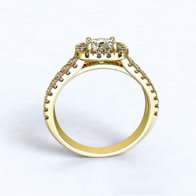 Ring Zara - yellow gold 14kt with diamonds